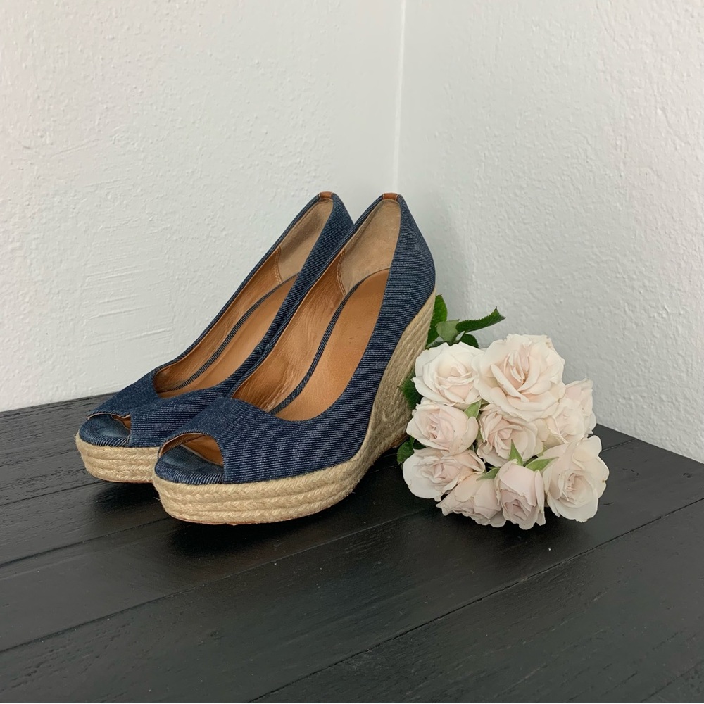 COACH Milan Denim Wedges 7